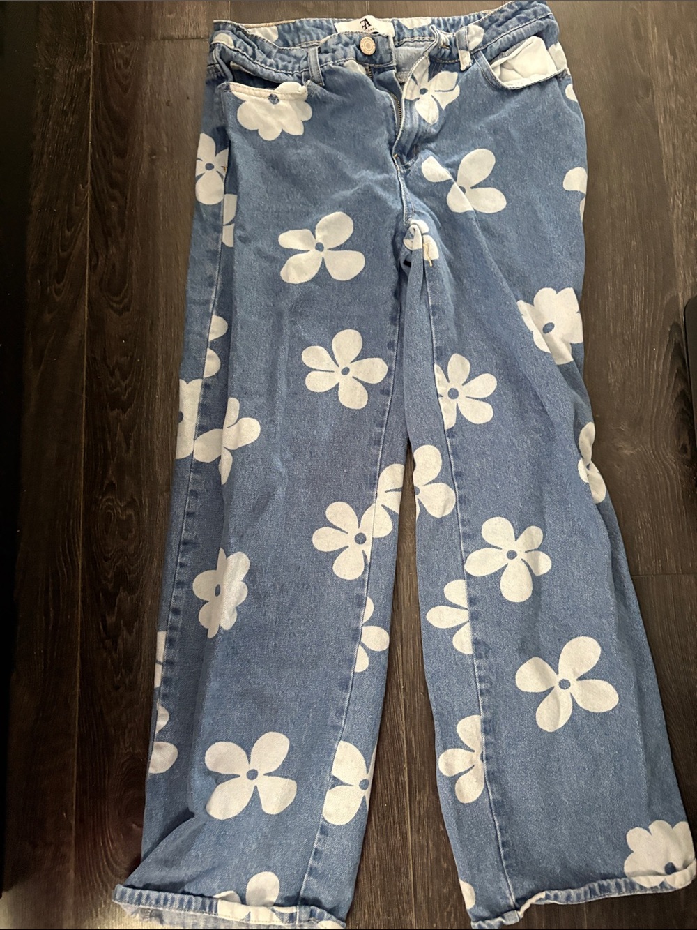 Blue Floral Print Women’s Jeans
